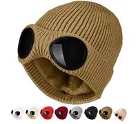 OLYGEE Novelty Beanie Hat, Unisex Knit Winter Hat with Fun Eye Design (HH) (DD)