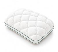 OLYGEE Puff Pillow, Marshmallow Pillows with Quilted Texture, Fluffy Soft Support for Sleeping, Dorm Bedroom Guest Room (White,Low pillow 900g)