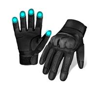 OLYGEE Ruck & Recon Tactical Gloves, Tactical Gloves for Men with Hard Shell & Palm Padding, Touchscreen Capable (Black,L)