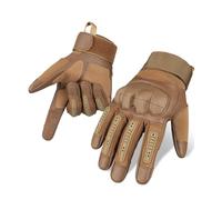 OLYGEE Ruck & Recon Tactical Gloves, Tactical Gloves for Men with Hard Shell & Palm Padding, Touchscreen Capable (Brown,M)