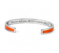 OLYGEE This Too Shall Pass Bracelet, Hidden Message Adjustable Cuff Bracelet, Funny Encouragement Gifts for Women Friends (#2)