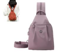 OLYGEE Waterproof 2-Way Commuter Bag, Commuter Essentials, Multi-Compartment Large Capacity, Anti-Theft Crossbody (Pink)