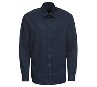 Olymp Uomo Camicia Business a Maniche Lunghe Level Five,Body Fit,Marine 18,38