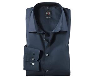 OLYMP - Camicia classiche - Basic - Uomo blu notte 40