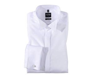 Olymp - Camicia da smoking da uomo Level 5, colletto classico, gemelli sui polsini, bianco 3077 65 00 bianco 44
