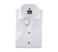 Olymp Camicia da Uomo a Maniche Corte Tinta Unita, vestibilità Moderna, Bianco 00, 40