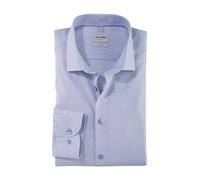 OLYMP Camicia da uomo a maniche lunghe Level Five, tinta unita, Body Fit, Fumo blu 13, 38