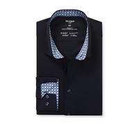 OLYMP Camicia da uomo a maniche lunghe Luxor 24/Seven,Single Jersey,439 Modern-fit Jerseyshirt-01,13 New Kent, Marine 18., 48