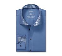OLYMP Camicia da uomo a maniche lunghe Luxor 24/Seven,Single Jersey,439 Modern-fit Jerseyshirt-01,13 New Kent, Blu Norimberga 17, 43