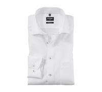 OLYMP Camicia da uomo a maniche lunghe, Natté, Modern Fit, Bianco 00, 38