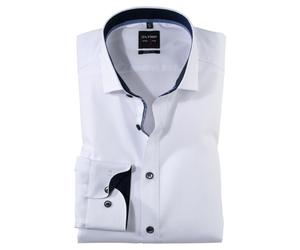 Olymp Level Cinque Uomo Camicia da Ufficio Braccio extra Lungo Bianco 076769 00