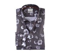Olymp Level Cinque Uomo Camicia da Ufficio Nero Fantasia 208634 68