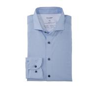 Olymp Level Five 24/Seven Chemise à Manches Longues pour Homme, Impression numérique Sur Jersey, Coupe corporelle, Bleu 11., 42