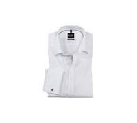 OLYMP Level Five Body Fit Gala Camicia Manica Lunga Popeline, bianco, 40
