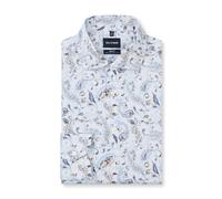 Olymp Level Five Camicia Classica Uomo Blu Slim Fit Floreale Kent