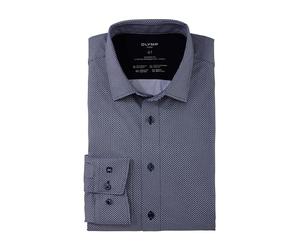 OLYMP Luxor.24.Seven,Rotationsprint su Jersey,Modern Fit, New Kent, Marine 18., 48