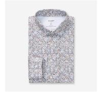 Olymp Luxor 24 / Seven Uomo Camicia da Ufficio Blu Braun Floreale 122984 11 Blu