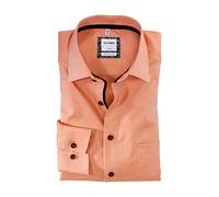 OLYMP Luxor Comfort Fit Camicia a maniche lunghe New Kent, colore: pesca, ruggine 34, 47