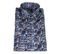 Olymp Luxor Modern Fit Camicia Da Uomo Blu Floreale 121484 18 MARINO