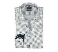 Olymp Luxor Modern Fit Camicia Da Uomo Business Blu Marrone Minimal 121614 00