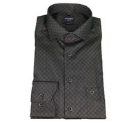 Olymp Luxor Moderno Fit Uomo Camicia da Ufficio Braun Fantasia 129884 24 Caramel