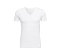 OLYMP Maglietta da Uomo con Scollo a V, Level Five, Tinta Unita, Body Fit, Bianco 00, M