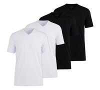 OLYMP Magliette Uomo, Collo A V, Confezione Da 4 - Intimo, Fit Moderno, Cotone