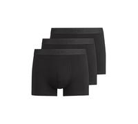 OLYMP Set di 3 boxer da uomo, biancheria intima, pantaloncini, biancheria intima, basic, tinta unita, vestibilità aderente, Nero 68., XXL