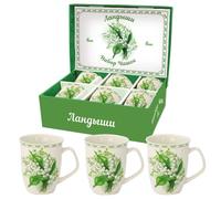 Olymp - Set di 6 tazze mughetto, 330 ml, in confezione regalo per 6 persone