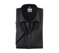 Olymp Uomo Camicia Business a Maniche Corte Level Five,Body Fit,Schwarz 68,36