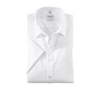 Olymp Uomo Camicia Business a Maniche Corte Level Five,Body Fit,Weiß 00,38