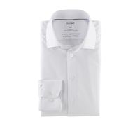 Olymp Uomo Camicia Business a Maniche Lunghe 24 Seven,Modern Fit,Weiss 00,40