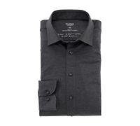 Olymp Uomo Camicia Business a Maniche Lunghe Level Five 24/Seven,Body Fit,Anthrazit 67,39