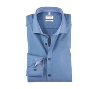 Olymp Uomo Camicia Business a Maniche Lunghe Level Five,Body Fit,Blau 15,40