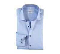 Olymp Uomo Camicia Business a Maniche Lunghe Level Five,Body Fit,Bleu 11,38