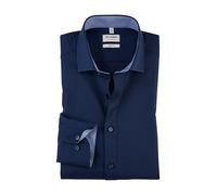 Olymp Uomo Camicia Business a Maniche Lunghe Level Five,Body Fit,NachtBlau 14,41