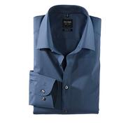 Olymp Uomo Camicia Business a Maniche Lunghe Level Five,Body Fit,New York Kent,Rauchblau 13,41