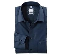 Olymp Uomo Camicia Business a Maniche Lunghe Luxor,Comfort Fit,New Kent,Marine 18,43