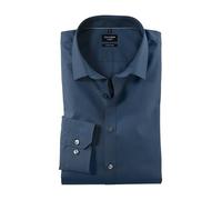 Olymp Uomo Camicia Business a Maniche Lunghe No Six,Super Slim,Rauchblau 13,40