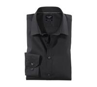 Olymp Uomo Camicia Business a Maniche Lunghe No Six,Super Slim,Schwarz 68,38