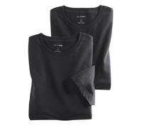 Olymp Uomo T-Shirt Doppio Pacco Girocollo Nero Tinta Unita 070012 68