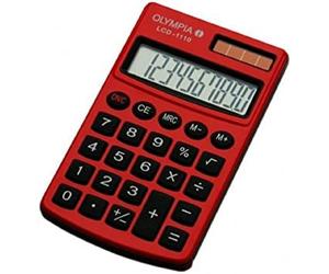 Olympia 1110 Pocket Calculator with LCD Red