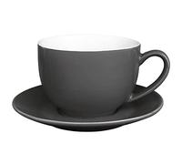 12 x Olympia Cafe cappuccino tazze antracite 340 ml 340,2 gram porcellana caffè latte brocche