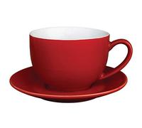 Olympia 12 x Cafe tazze da cappuccino rosso 340 ml 340,2 gram porcellana caffè latte brocche