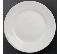 Olympia 6 x Athena Hotelware bordo ampio servizio piatti 11 in porcellana bianca