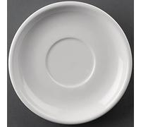 Olympia Athena CC202 - Piattini da 145 mm, in porcellana bianca, adatti per tazze CC201, GG870 e CC200, resistenti alle scheggiature, adatti per microonde e lavastoviglie, confezione da 24