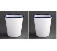 Olympia, bicchieri smaltati da 310 ml, in acciaio inox, per bevande, 6 pezzi (Confezione da 2)