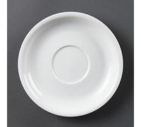 Olympia CB463 cappuccino con piattino, bianco (confezione da 12)