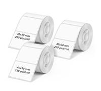 Olympia Confezione da 3 etichette per PM220 | 40 × 30 mm | 690 etichette | impermeabile e resistente all'abrasione | Etichette per stampante di etichette PM220