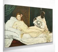 Olympia Edouard Manet, quadro grande stampa su tela di alta qualità, fine art, intelaiato pronto da appendere bsa30-115x80 cm